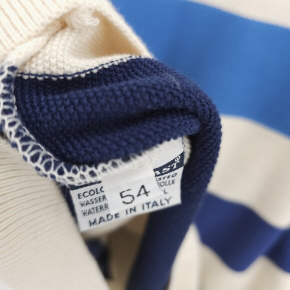 NWT GREEN COAST YACHTING Outfits 1/4 Zip Pullover Striped Nautical Size IT 54 - Picture 8 of 10